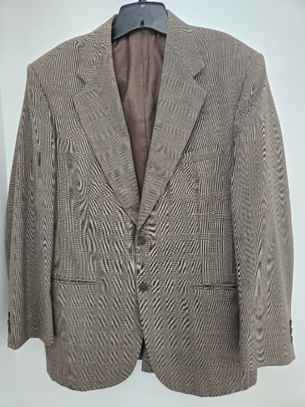 Towncraft Vintage Brown Plaid Sport Coat Blazer Size 40R – Wool Blend